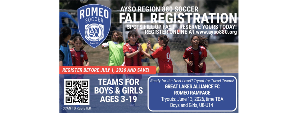 Fall Registration Starts May 1st! Reserve your spot!